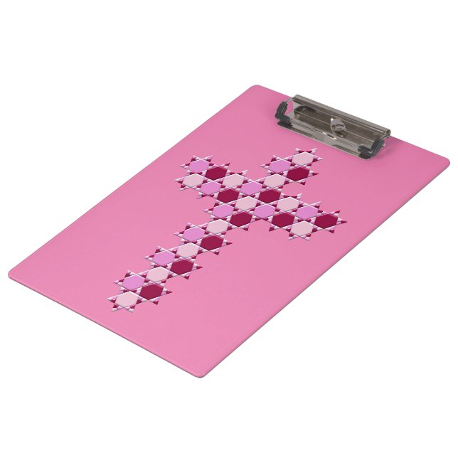 Porte-bloc Étoile rose de David Croix Illusion optique (Incliné)