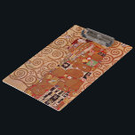 Porte-bloc Exécution par Gustav Klimt, Art Nouveau vintage<br><div class="desc">L'Accomplissement (alias L'Étreinte) (1909) de Gustav Klimt est un tableau symboliste de l'ère victorienne représentant un jeune couple s'étreignant avant de s'embrasser, une œuvre d'art fin représentant l'amour et la romance. À propos de l'artiste : Gustav Klimt (1862-1918) était un peintre symboliste autrichien et l'un des membres les plus éminents...</div>