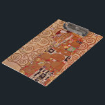 Porte-bloc Exécution par Gustav Klimt, Art Nouveau vintage<br><div class="desc">L'Accomplissement (alias L'Étreinte) (1909) de Gustav Klimt est un tableau symboliste de l'ère victorienne représentant un jeune couple s'étreignant avant de s'embrasser, une œuvre d'art fin représentant l'amour et la romance. À propos de l'artiste : Gustav Klimt (1862-1918) était un peintre symboliste autrichien et l'un des membres les plus éminents...</div>