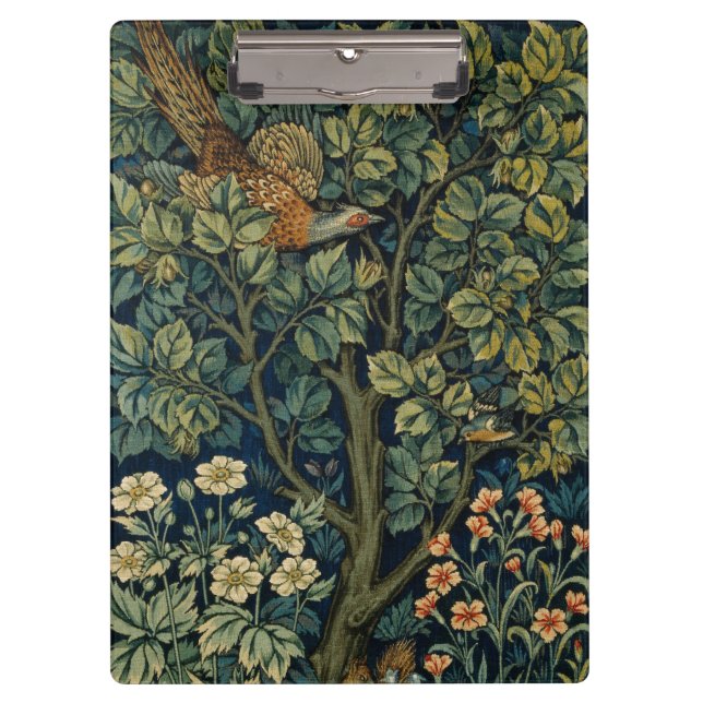 Porte-bloc Faisan d'arbre boisé William Morris (Devant)