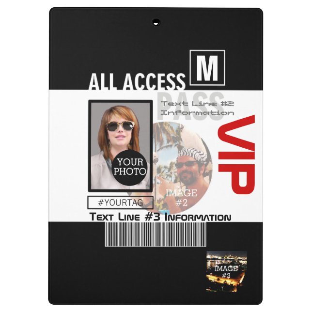 Porte-bloc Faites votre propre VIP Pass 8 façons de personnal (Dos)