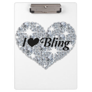 Porte-bloc Faux coeur diamant j'aime bling porte - bloc