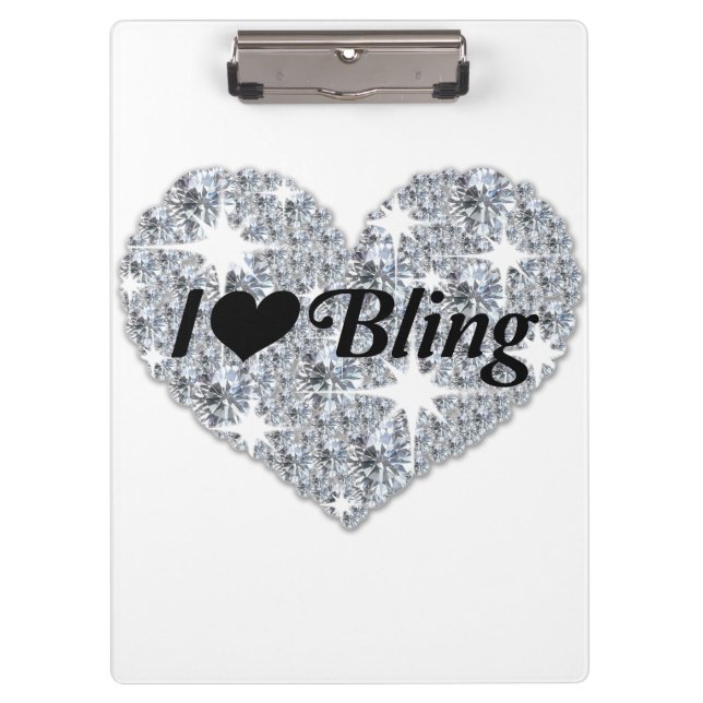 Porte-bloc Faux coeur diamant j'aime bling porte - bloc (Devant)