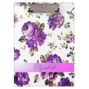 Porte-bloc Féminin Vintage Chic Fleurs-Personnalisé
