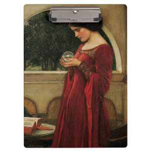 Porte-bloc Femme à la boule de cristal, peinture de Waterhous