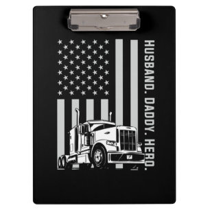 Porte-bloc Fête des pères Drapeau américain papa de camion