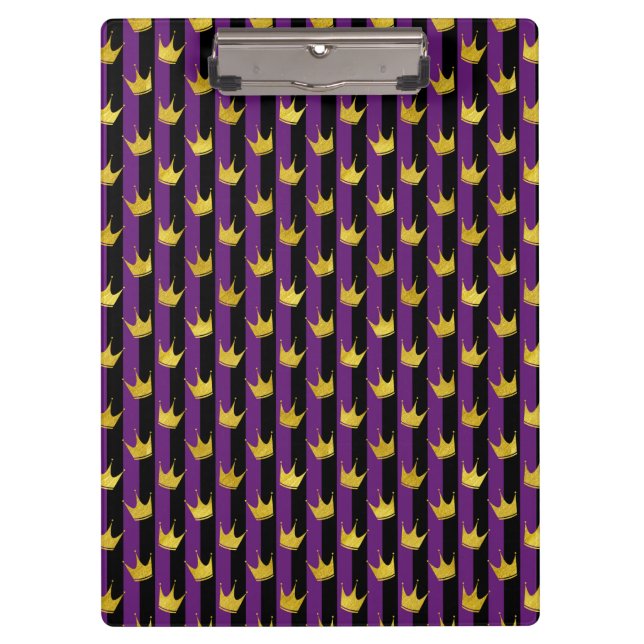 Porte-bloc Fête Mardi Gras de rayures verticales violettes do (Devant)
