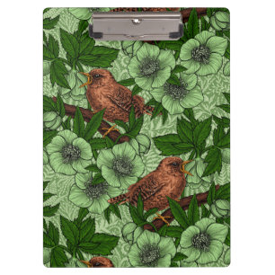 Porte-bloc Feu et hellebore, vert clair
