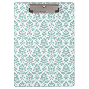 Porte-bloc Feuille Damask Motif Turquoise