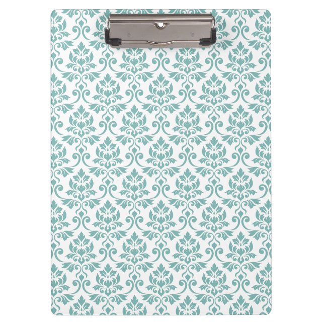 Porte-bloc Feuille Damask Motif Turquoise (Devant)