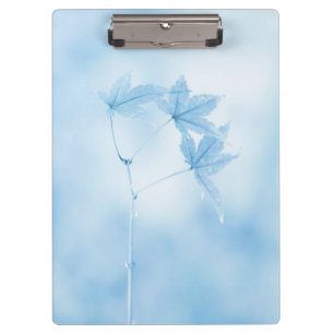 Porte-bloc Feuilles japonais d'érable en bleu
