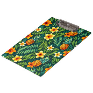 Porte-bloc Feuilles tropicales et motif ananas