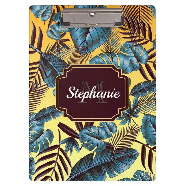 Porte-bloc Feuilles tropicaux colorés (Devant)