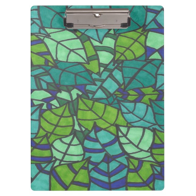 Porte-bloc Feuilles verts tropicaux (Devant)