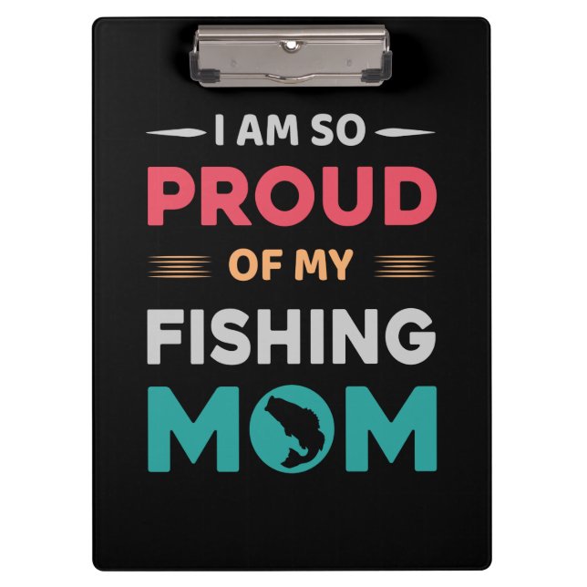 Porte-bloc Fière De Ma Maman Pêcheuse (Devant)