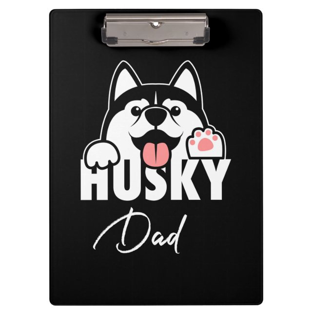 Porte-bloc Fière Husky père sibérien (Devant)