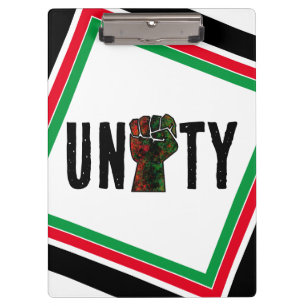 Porte-bloc fierté noire drapeau rouge vert poing panafricain
