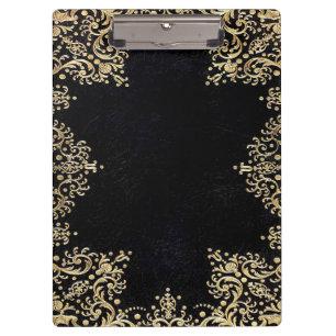 Porte-bloc Filigree Noir Et Or Tombé