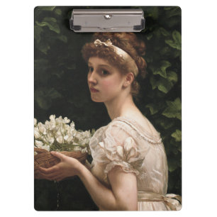 Porte-bloc Fille aux fleurs de pois (par Edward Poynter)