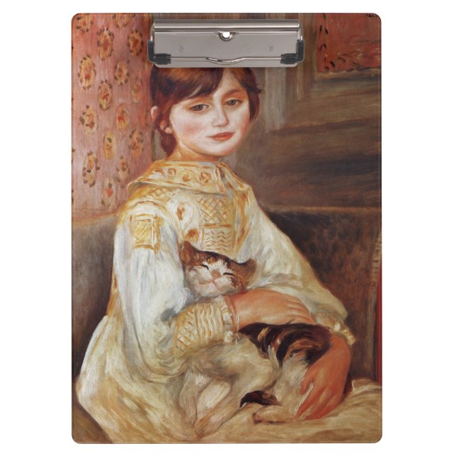 Porte-bloc Fille avec chat, Auguste Renoir (Devant)