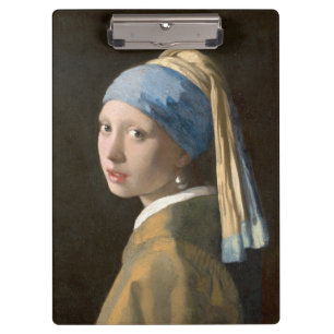 Porte-bloc Fille avec une perle d'oreille-Johannes Vermeer Ar
