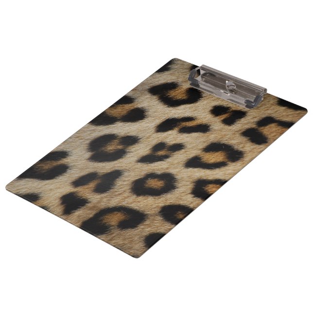 Porte-bloc Fille chic léopard fourrure poster de animal motif (Incliné)