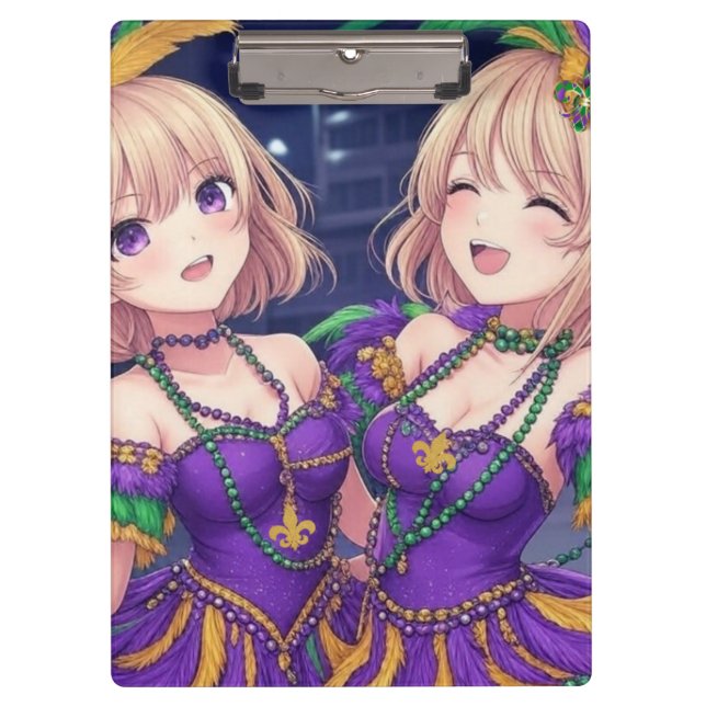 Porte-bloc Filles d'anime Mardi Gras  (Devant)