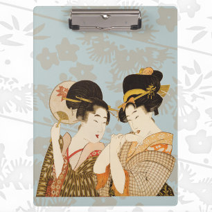 Porte-bloc Filles de geisha japonaises vintage en kimonos