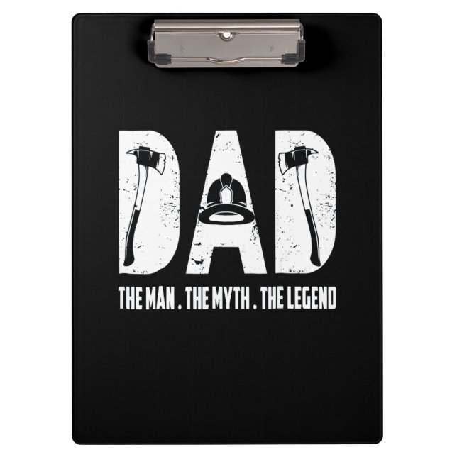 Porte-bloc Firefighter | The Man The Myth The Legend (Devant)