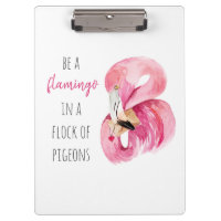 Flamant rose Aquarelle Exotique Rose Moderne Avec