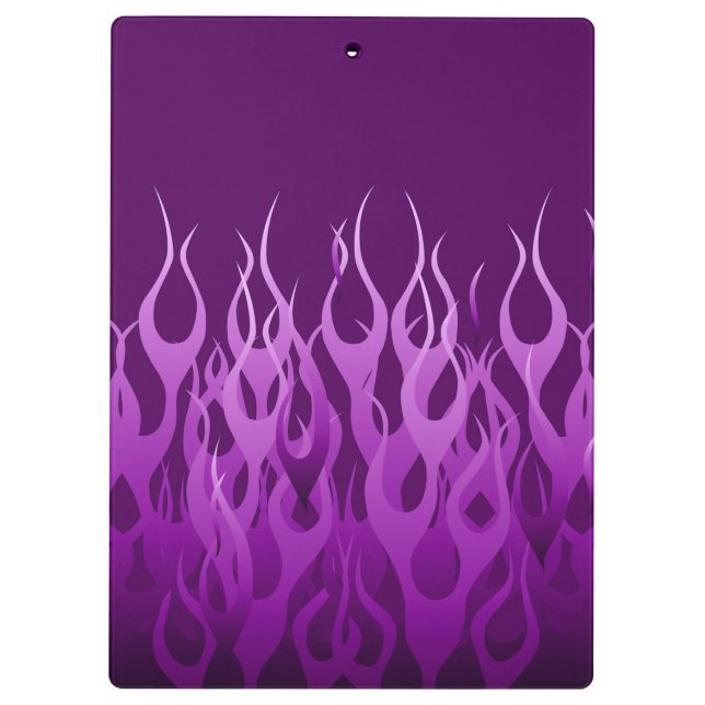 Porte-bloc Flammes de course violet cool Flames de broches (Dos)