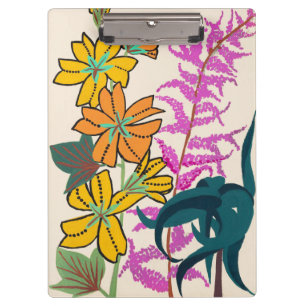 Porte-bloc Fleur Art Déco vibrante magenta et orange