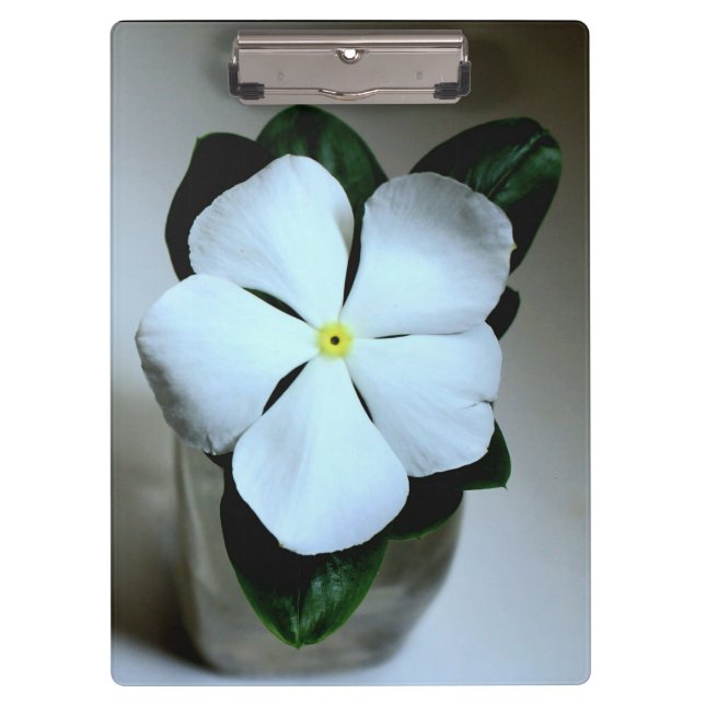 Porte-bloc Fleur blanche (Devant)