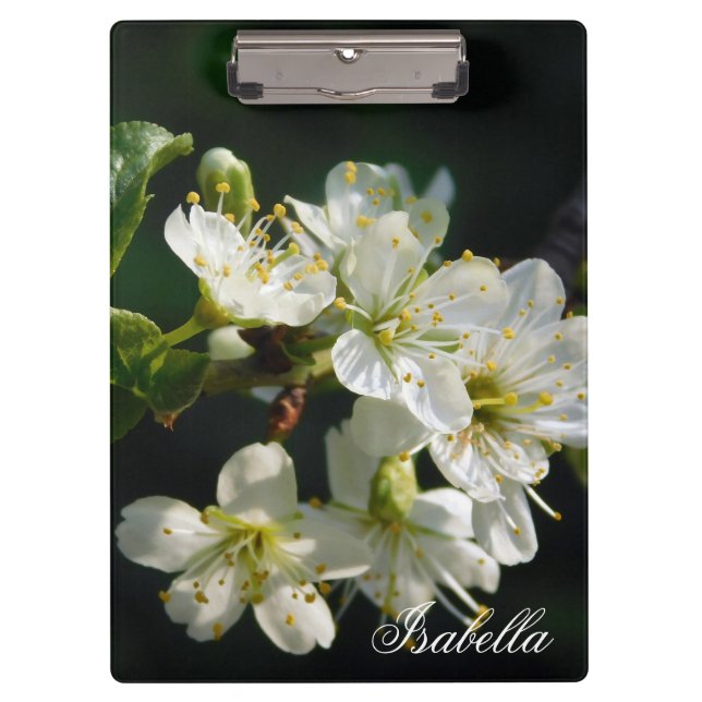 Porte-bloc Fleur Blanche Botanique Humeur Originale Photograp (Devant)