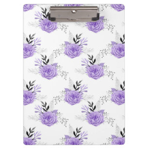 Porte-bloc Fleur botanique florale colorée violette