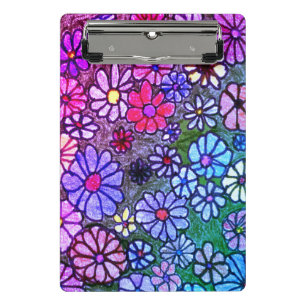 Porte-bloc Fleur colorée et art légume mini porte - bloc