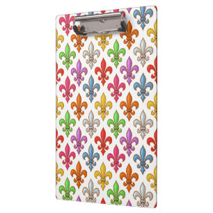 Porte-bloc Fleur-de-lis Fleurs Blancs Audacieux Colorés