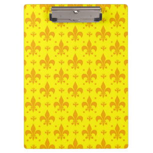 Porte-bloc Fleur de lis Motif jaune