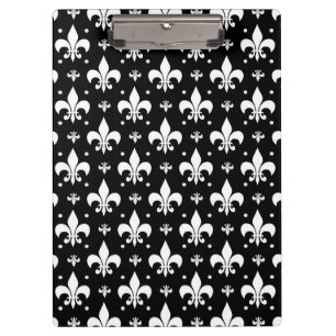 Porte-bloc Fleur de lis noir design Motif