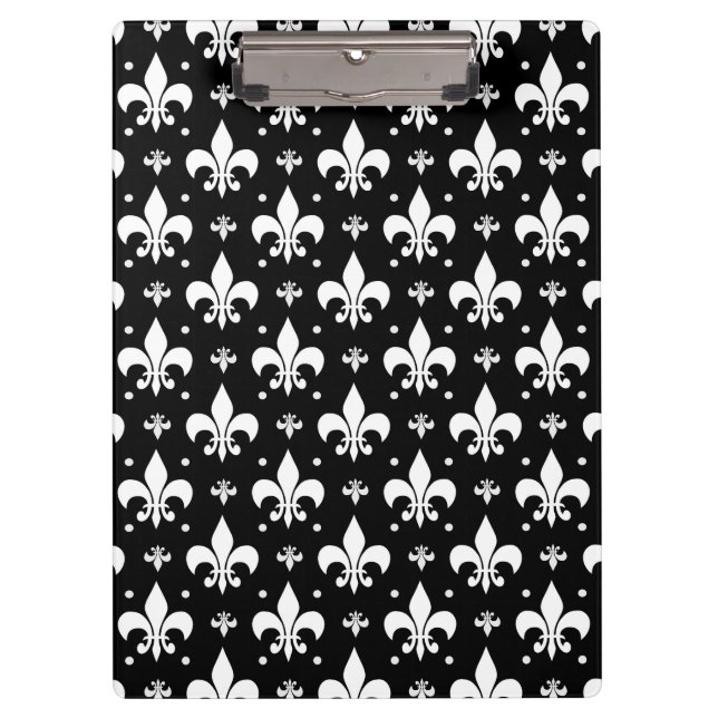 Porte-bloc Fleur de lis noir design Motif (Devant)