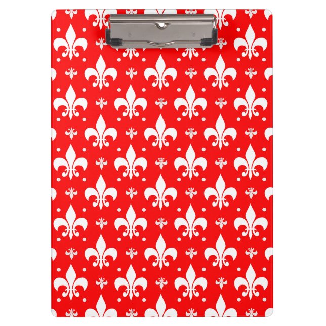 Porte-bloc Fleur de lis rouge Motif (Devant)