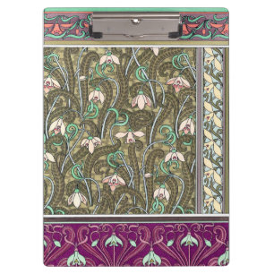 Porte-bloc Fleur de neige verneuil vert pourpre Art nouveau