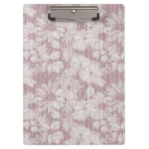 Porte-bloc Fleur de Pâquerette Velouté Rose Poussiéreuse