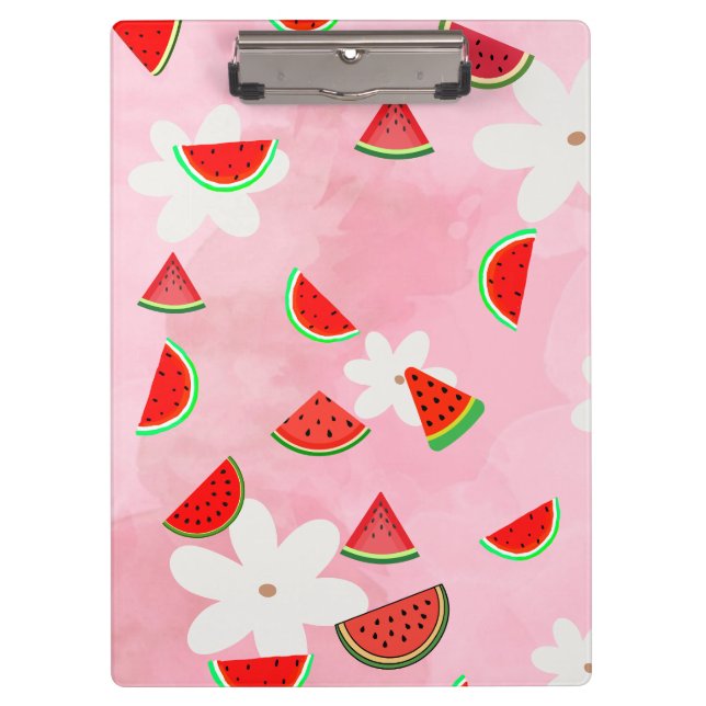 Porte-bloc Fleur de pastèque - Fun Summer Floral Patch" (Devant)