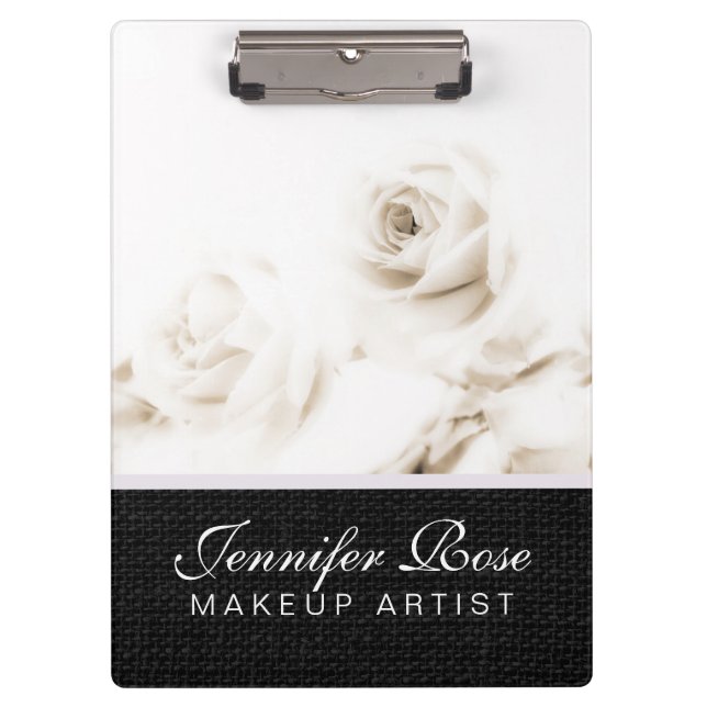 Porte-bloc Fleur de rose blanche (Devant)