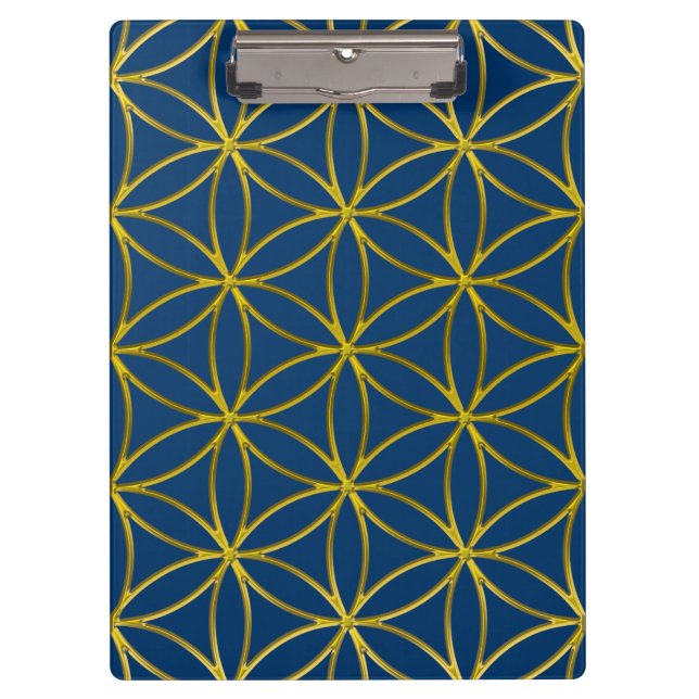 Porte-bloc Fleur de vie / Blume des Lebens - Or frontalier (Devant)