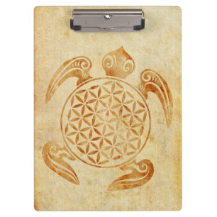 Porte-bloc Fleur de vie / Blume des Lebens - pierre de tortue