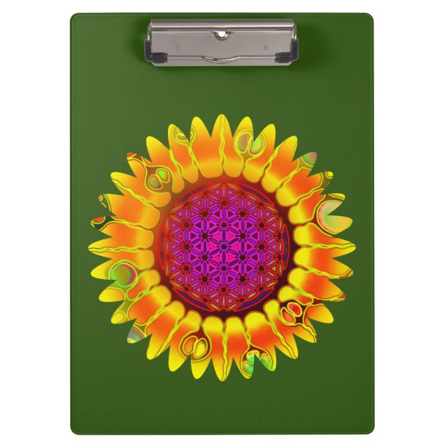 Porte-bloc Fleur de Vie - Fleur Géométrique 4 (Devant)
