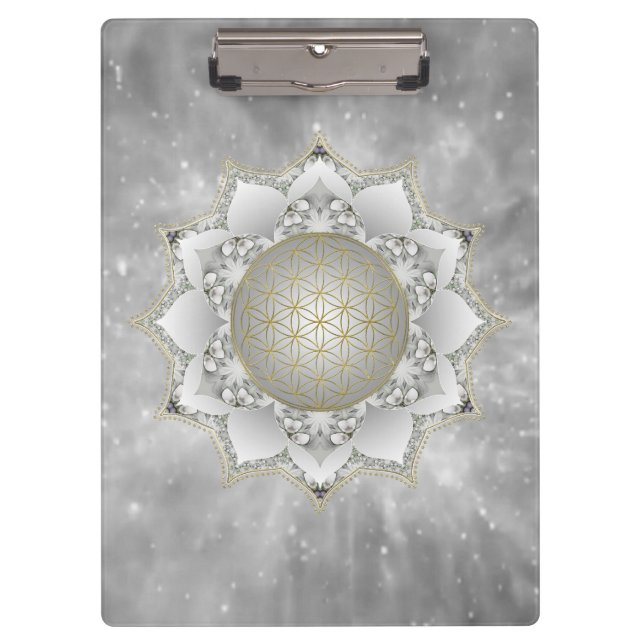 Porte-bloc Fleur de Vie - Mandala Fleurs 1 (Devant)