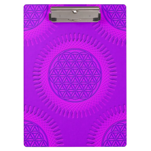 Porte-bloc Fleur de vie - soleil - motif sans couture 3 (Devant)